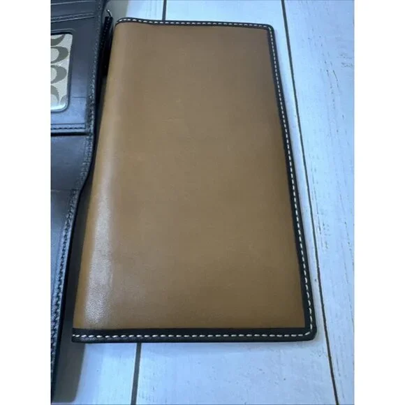Vintage Coach Soho Trifold Brown Leather Wallet, Removable Checkbook 8x5” VGUC - Picture 10 of 12
